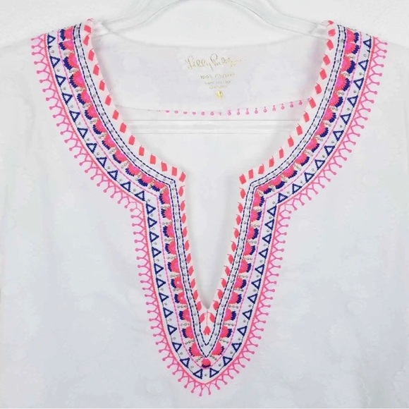 Lilly Pulitzer Amelia Sunburst white tunic top NWOT size Medium - Picture 5 of 12